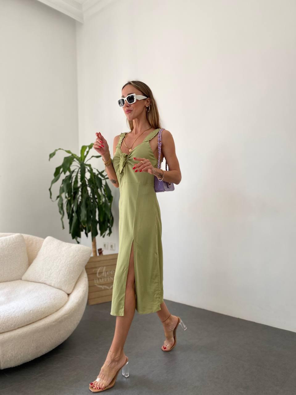 Green Off Shoulder Dress