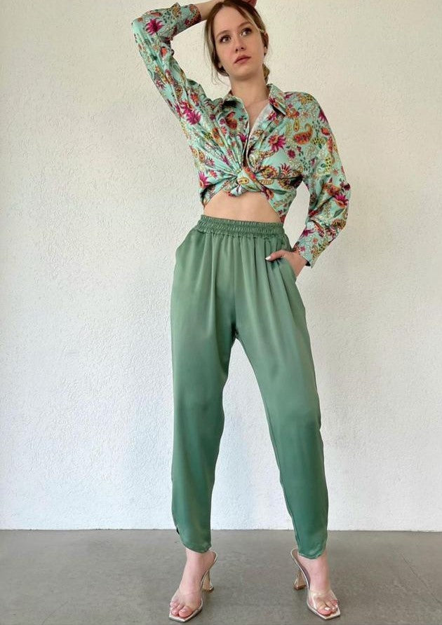 Green trousers