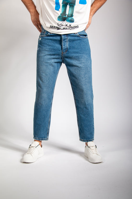 Blue regular jeans for men
