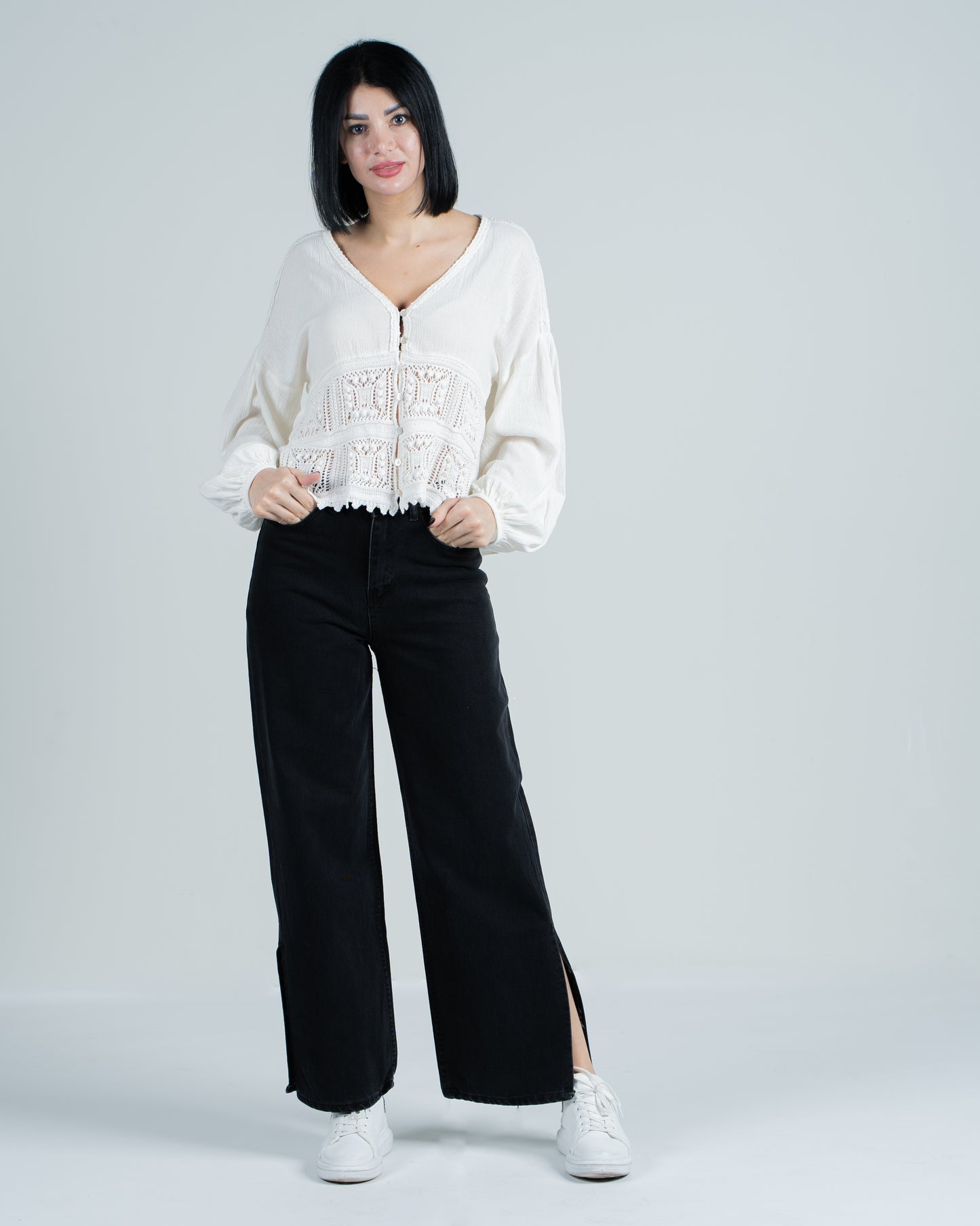 White long sleeve blouse