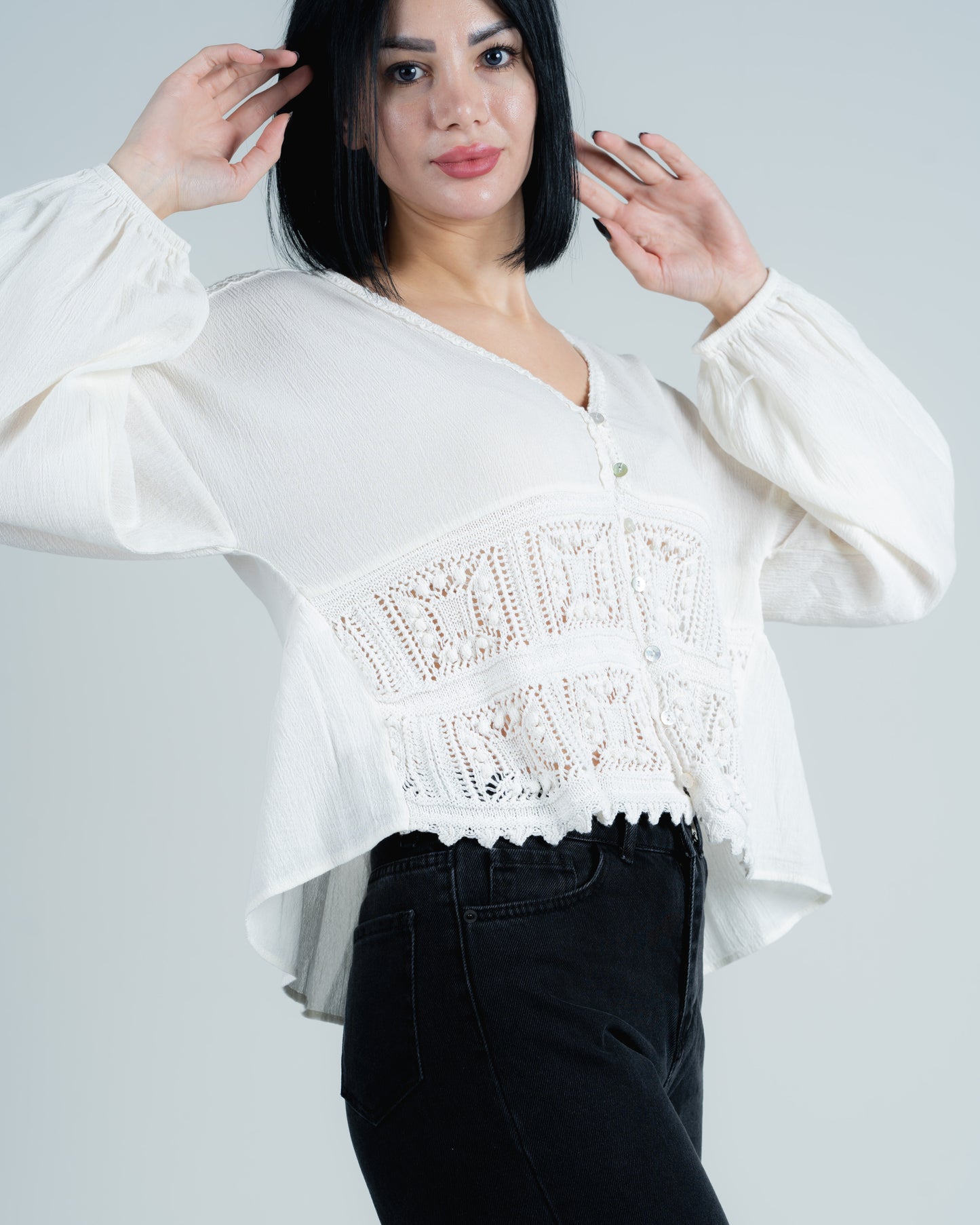 White long sleeve blouse