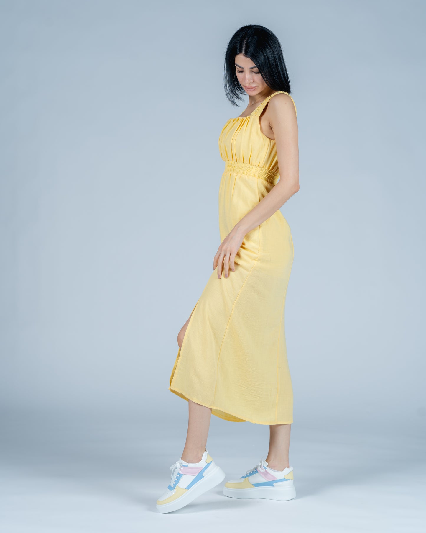 Yellow Off Shoulder Dress