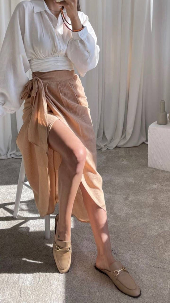 Beige women skirt