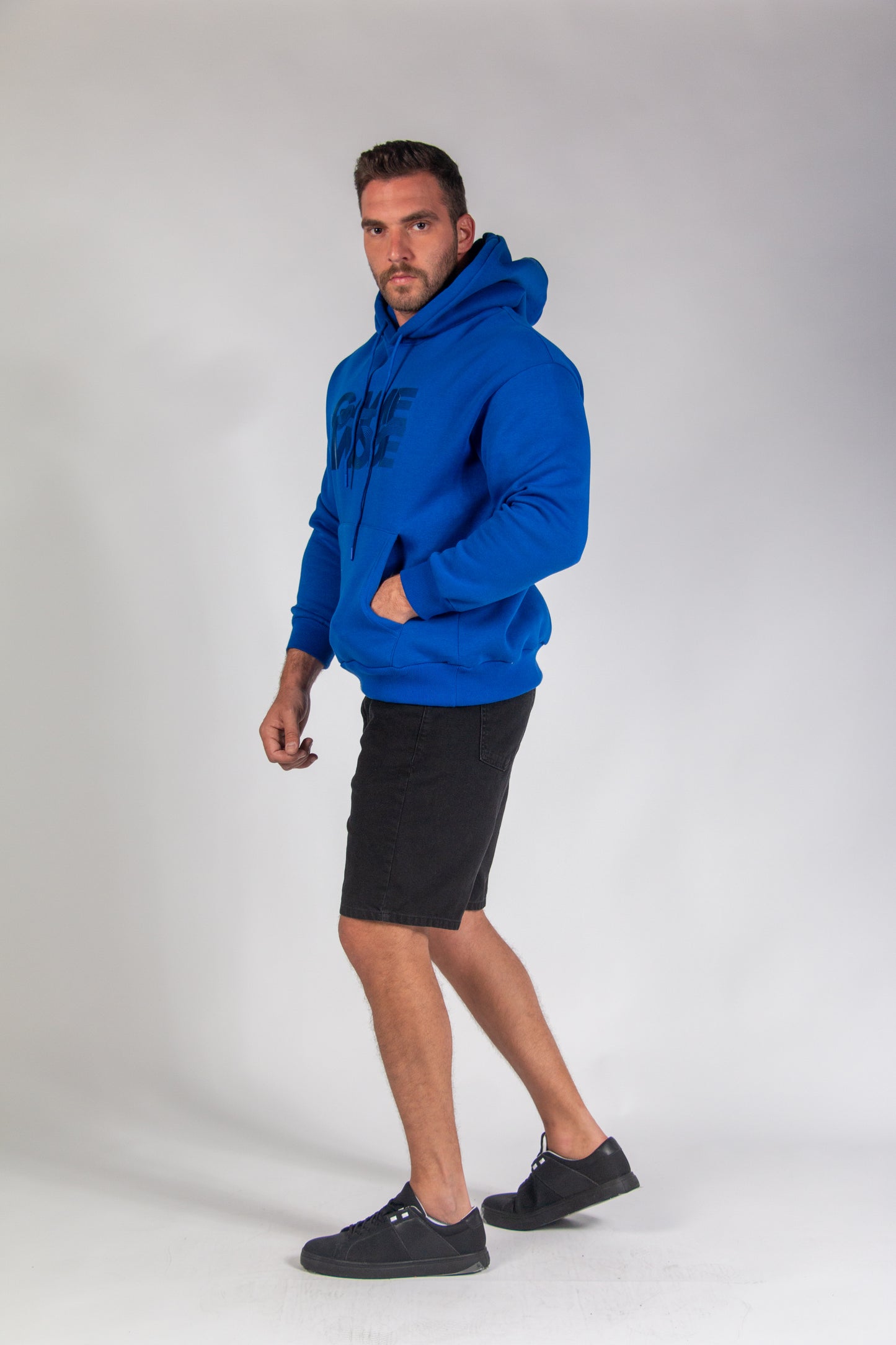 Men blue hoodie