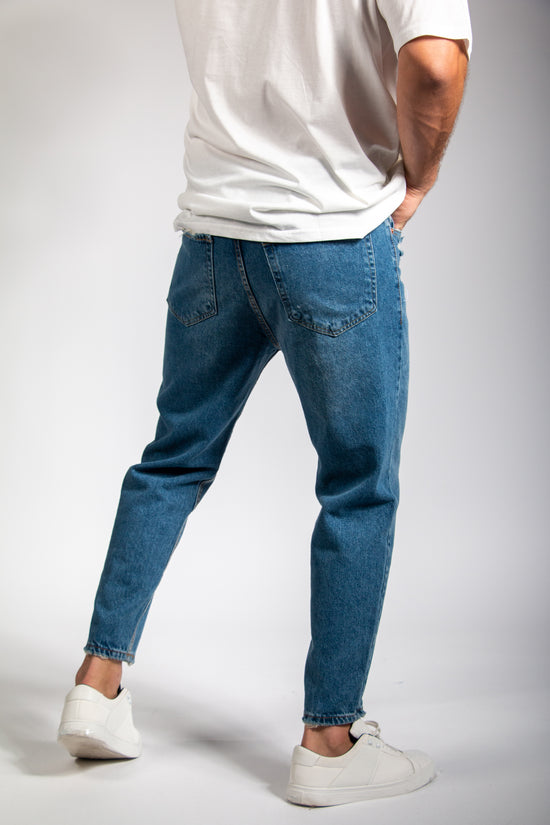 Blue regular jeans for men