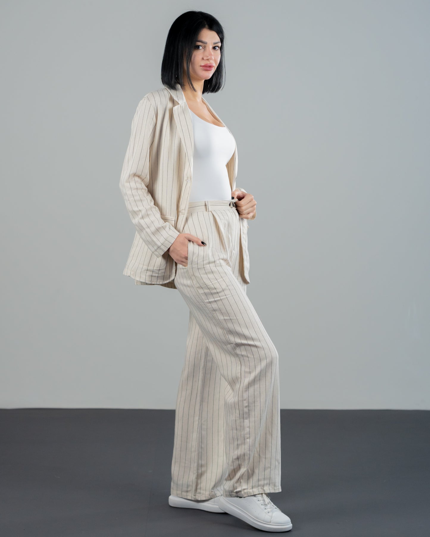 Creamy beige Blazer & Pants set